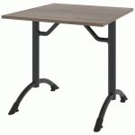 TABLE CANTATE FIXE 80 X 80 CM DL - CHÊNE BARDOLINO/CARBONE - RODET