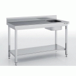 TABLE INOX CHEF SÉRIE 600 MCCD60-140DE LONGUEUR 140 CM