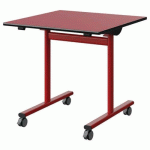 TABLE MALIBU RAB. 80X80 T6 DL ST ROUGE U321/NOIR ROUGE 3020 - MANUTAN EXPERT
