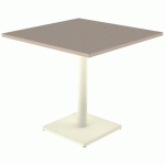 TABLE MENORCA 80X80 T6 ÉP. 24MM STRA ABS CHÊNE H./BEIGE 1013 - MOBIDECOR