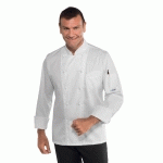 VESTE CUISINE COUPE SLIM  POUR HOMME 100% COTON SANS REPASSAGE