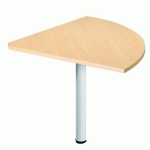 ANGLE DE LIAISON EXCELLENS PLATEAU HÊTRE 90° PIÉTEMENT TUBE MÉTAL BLANC