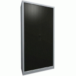 ARMOIRE RIDEAUX LAME RECOUVERTE L. 100CM ET H.198CM MOKA/ALU - ACIAL