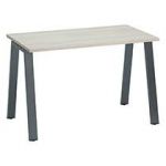 BUREAU DROIT INDIVIDUEL CHÊNE GRIS 120 X 60 CM, PIÉTEMENT MÉTAL ANTHRACITE - ARCH