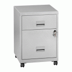 CAISSON MOBILE MÉTAL 2 TIROIRS BUDGET ALUMINIUM