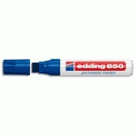 MARQUEUR EDDING 850 PERMANENT- CORPS ALU - POINTE BISEAUTEE - COLORIS BLEU