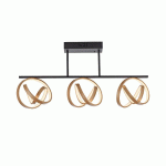 PAUL NEUHAUS PLAFONNIER LED LOOP, DIMMABLE, À TROIS LAMPES