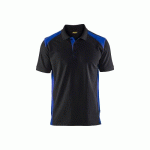 POLO DE TRAVAIL EN COTON PIQUÉ 3324 - BLEU ROI ET NOIR - M BLAKLADER