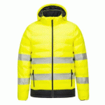 PORTWEST S548 DOUDOUNE CHAUFFANTE HV AVEC CAPUCHE JAUNE/NOIR - TAILLE XXL