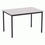 TABLE DE RESTAURANT COLLECTIF 120X80 GRIS C/NOIR - PERFECTA