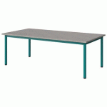 TABLE MALIBU 160X80 T2 4P STRA ABS BÉTON F186/BLEU 5018