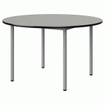 TABLE MALIBU Ø120 T5 4P STRA ISOSON GRIS 1400/NOIR GRIS 9006