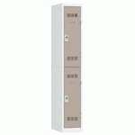 VESTIAIRE 1 COLONNE 300MM 2 CASES MORAILLON TAUPE - VINCO