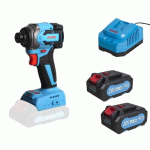 VISSEUSE À CHOCS SANS FIL 20V - 230 NM + 2 BATTERIES 4AH - FCID230LX-2B1C LEMAN