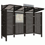 ABRI BUS CONVIVIALE 3 M ACIER BARDAGES LATÉRAUX NOIR 9005 - PROCITY