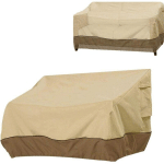 AIDUCHO - 210D HOUSSE DE PROTECTION POUR CANAPÉ D'EXTÉRIEUR,IMPERMÉABLE, COUPE-VENT, ANTI-POUSSIÈRE, HOUSSE DE CANAPÉ DE JARDIN, BEIGE 193X83X84CM