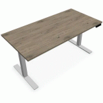 BUREAU MOTORISÉ L160XP80 CM ÉP.25 MM CHÊNE BRUNSWICK/BLANC - EOL