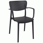 FAUTEUIL LOFT POLYPROPYLÈNE - NOIR - STAMP