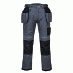 PORTWEST T602 PANTALON HOLSTER PW3 GRIS ZOOM/NOIR - TAILLE 33 - STANDARD
