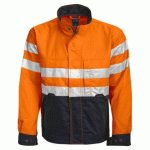 PROJOB 6401 BLOUSON POLYCOTON - EN ISO 20471 CLASSE 3 ORANGE/NOIR - TAILLE S