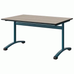 TABLE MALIBU 120X80 T4 DL STRA ACACIA/NOIR BLEU 5025