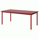 TABLE MALIBU 160X80 T4 4P STRA ROUGE U321/NOIR ROUGE 3020
