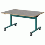 TABLE MALIBU RAB 120X80 T3 DL ST ALAISÉ BÉTON F186/BLEU 5018