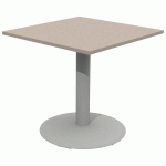 TABLE MANO 80X80 T6 - STRAT ABS PRALINE/GRIS 9006 - MOBIDECOR