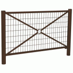 BARRIÈRE PROVINCE GRILLAGÉE 1.57 INOX BROS ZINC MARRON 8017 - PROCITY