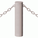 BORNE BARCELONE Ø 16 CM 2 ANNEAUX - ZINC GRIS 7044 - PROCITY