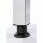 BUREAU À PIÈTEMENT EN U-180 X 80CM-BLANC-ARGENT - HAMMERBACHER