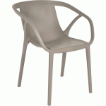 FAUTEUIL JARDIN EMPILABLE TAUPE HOP - EZPELETA