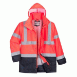 PORTWEST S768 PARKA BICOLORE EXECUTIVE 5-EN-1 ROUGE/MARINE - TAILLE XXXL