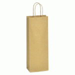 SAC BOUTEILLE ECO KRAFT BRUN POIGNÉES TORSADÉES 39 X 14 X 8 CM - CARTON DE 200