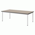 TABLE MALIBU 160X80 T2 4P STRA ANTIB ACACIA/NOIR BLC 9016