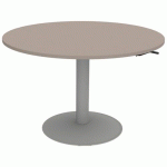 TABLE MANO RÉGLABLE Ø120 - STRAT ABS PRALINE/9006 - MOBIDECOR