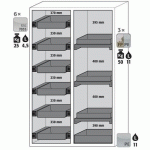 ARMOIRE SÉCURITÉ S-PHOENIX-90 S90.196.120.MV.FDAS BLANC - ASECOS