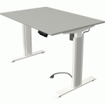 BUREAU RÉGLABLE MOVE 1 ADVANCE BLANC/GRIS CLAIR - 120X80 CM - KERKMANN