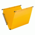 LOT DE 10 - DOSSIER SUSPENDU POUR ARMOIRES POLYPROPYLÈNE OPAQUE ULTIMATE ELBA FOND 30 MM JAUNE FONCÉ