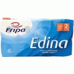 FRIPA PAPIER TOILETTE EDINA, 3 COUCHES, EXTRA BLANC - LOT DE 4