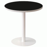 GUÉRIDON BAS EASY OFFICE PIED MÉTAL Ø 60 CM PLATEAU COLORIS NOIR - MANUTAN COLLECTIVITÉS