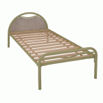 LIT ALBA MÉTAL TÊTE PANNEAU BÉTON 80X200 SOMMIER À LATTES CACTUS - MANUTAN COLLECTIVITÉS