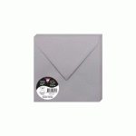 PAQUET DE 20 ENVELOPPES POLLEN 165X165MM 120G/M² - GRIS KOALA - LOT DE 3