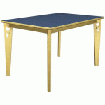 TABLE IRISS 120X80 CM 4P - STRAT BLEU COSMIQUE/HÊTRE NATUREL