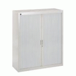 ARMOIRE À RIDEAUX GRIS DÉMONTABLE H 136 X L 120 CM - ALUMINIUM