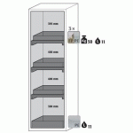 ARMOIRE SÉCURITÉ S-CLASSIC-90 S90.196.060.WDASR GRIS CLAIR