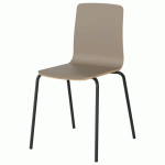 CHAISE MALIBU 4P T6 COQUE GRIS ARGILE U727 / ACIER GRIS 7016