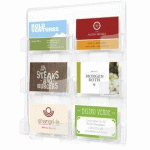 LOT DE 3 - PORTE-CARTES DE VISITE POUR MONTAGE MURAL