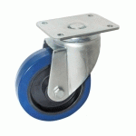 ROULETTE PIVOTANTE BLEU 100 MM- CHARGE 200 KG - ROULEMENTS À ROULEAUX AVL