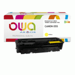 TONER REMANUFACTURÉ OWA - STANDARD - JAUNE - POUR CANON 055Y